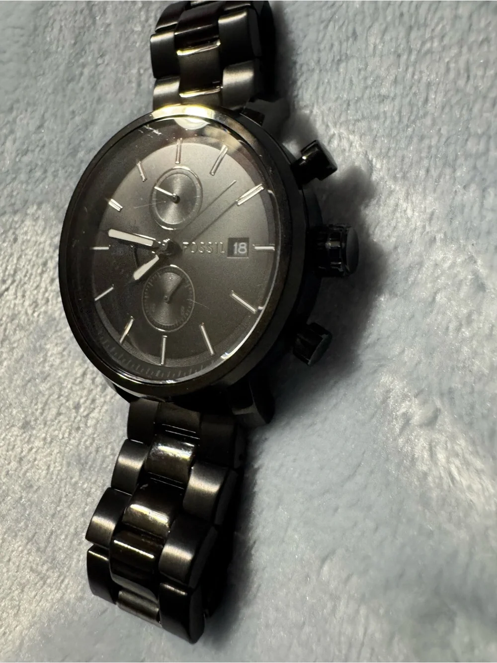 Fossil Men's Gunmetal Stainless Steel Chronograph Watch